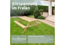 holz4home® Gartenbank Picknickbank mit Tisch Massivholz Bild 1