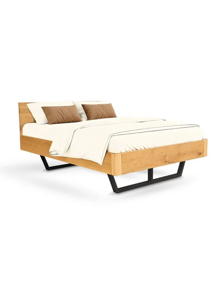 holz4home® Massivholzbett Eiche mit Metall-/Holzkufen - Bild 2
