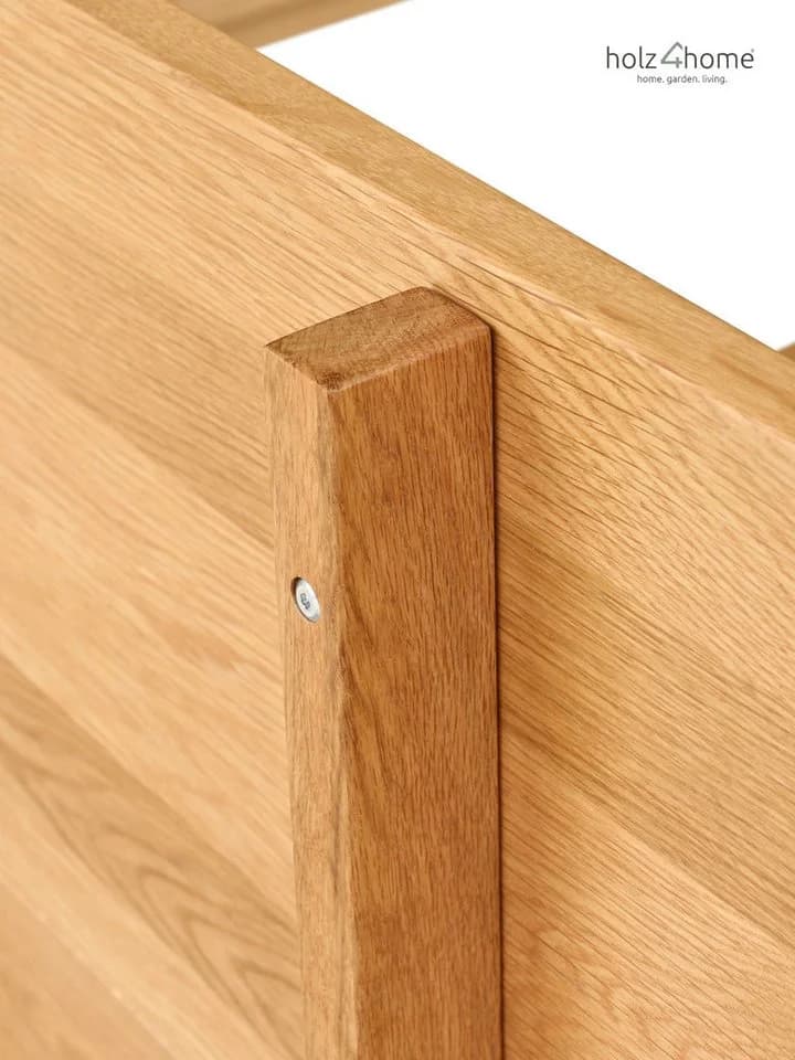 holz4home® Massivholzbett Eiche mit Metall-/Holzbeinen - Bild 5