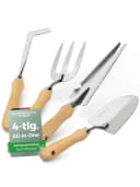 holz4home® Gartenpflege-Set 4-tlg. Edelstahl & Eschenholz Bild 2