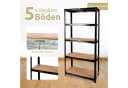 deluxe4home Schwerlastregal 2er Set Kellerregal verzinkt Schwarz/Silber Bild 4