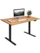 holz4home® Elektrisch höhenverstellbarer Schreibtisch Massivholz Eiche Bild 2