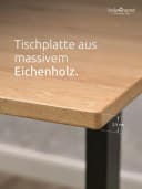 holz4home® Elektrisch höhenverstellbarer Schreibtisch Massivholz Eiche Bild 4