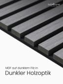 holz4home® Akustikpaneel Set 2-tlg. MDF Holzoptik Schwarz Bild 3