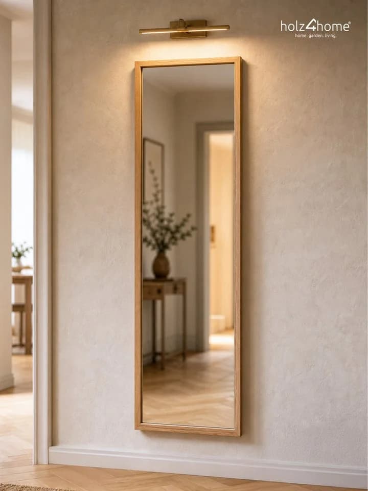 holz4home® Ganzkörperspiegel mit massivem Eichenholzrahmen