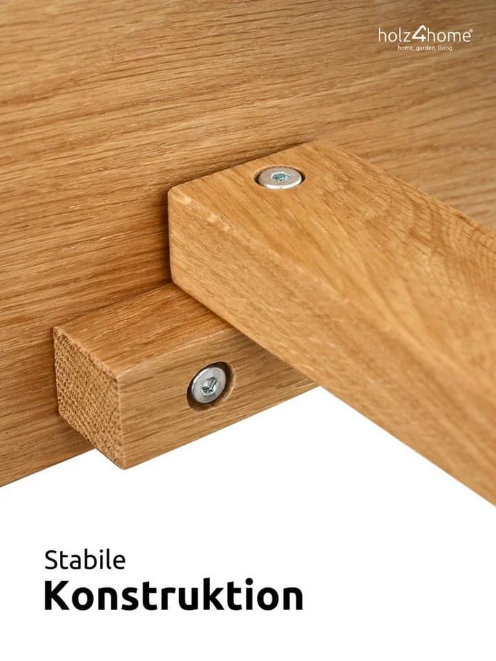 holz4home® Massivholzbett Eiche Klassik ohne Kopfteil - Bild 4