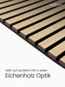 holz4home® 3D Wandpaneel Set Holzoptik 4-tlg. Akustiklamellen Bild 3