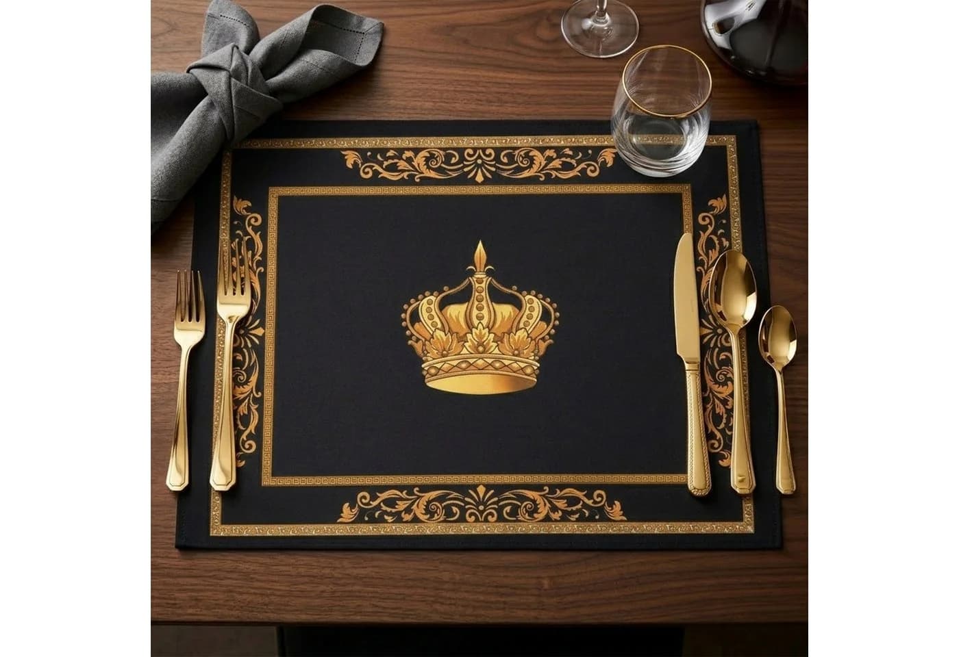 Belle Arti Platzset Elegantes 44x34 cm Löwe/Amphore/Krone - Bild 3