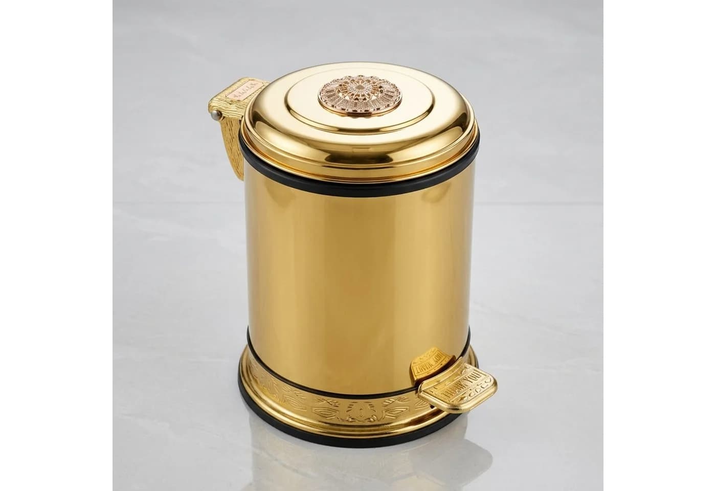 Belle Arti Treteimer Edelstahl Gold mit Fußpedal - Bild 2