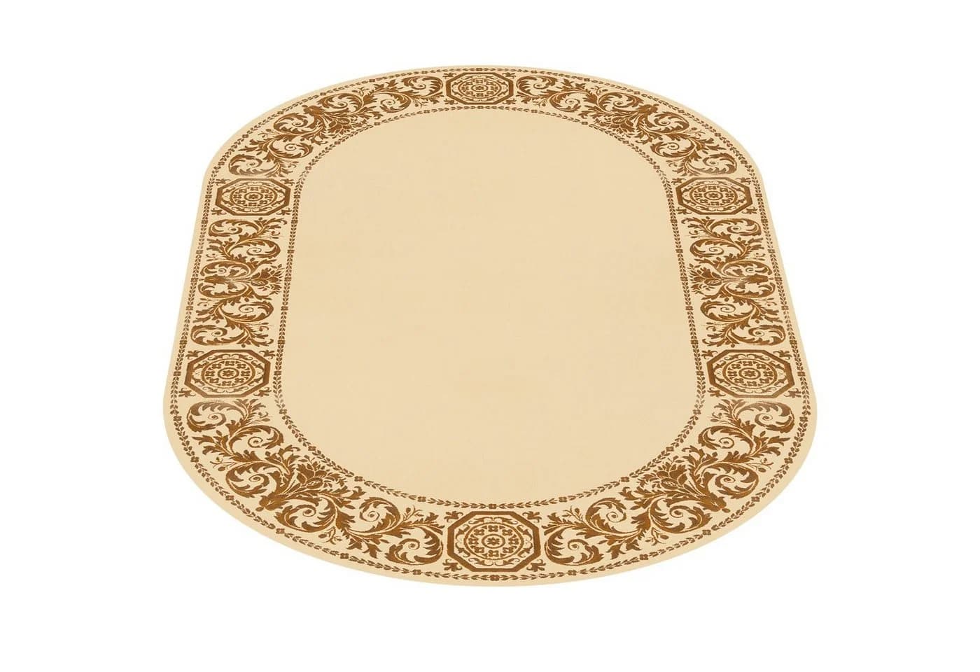 Belle Arti Luxus Teppich Viskose Seidenglanz Barock Beige Gold
