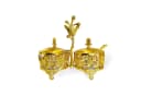 Belle Arti Zuckerdose Set Glas Gold Barockstil mit Ständer Bild 2