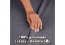 Spannbettlaken aus Baumwolle Jersey, Grau Bild 5