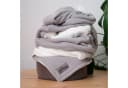 blanketino Wohndecke Premium Kuscheldecke Grau Baumwollstrick Bild 2