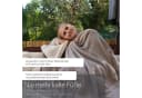 Blanketino Wohndecke Strick Design Champagner 150x210 cm Baumwolle Bild 3