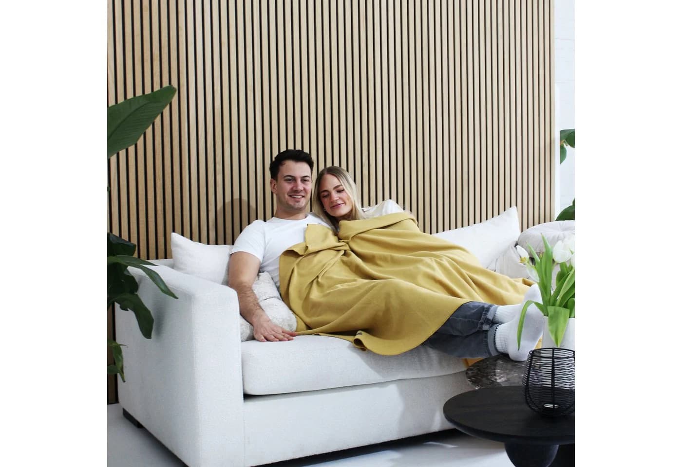 Blanketino Sommerdecke Baumwolle Waffelmuster 150x210 cm - Bild 4