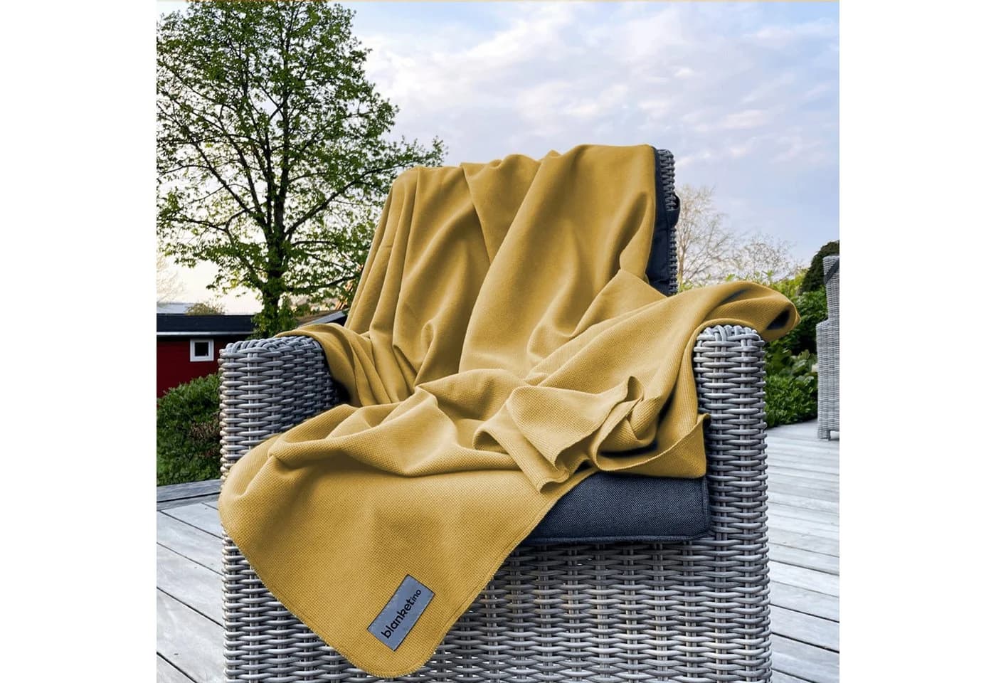 Blanketino Sommerdecke Baumwolle Waffelmuster 150x210 cm - Bild 5