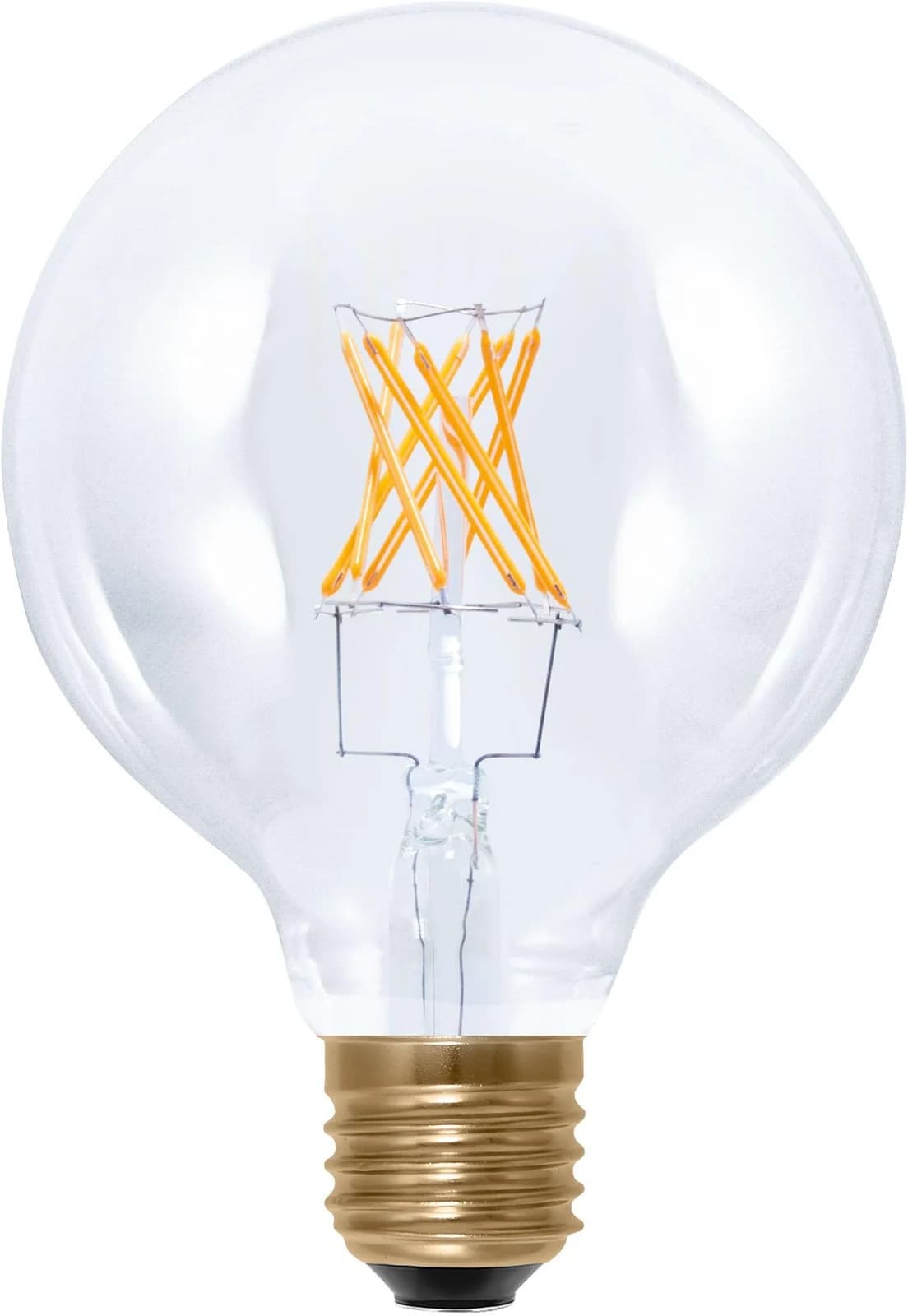 SEGULA LED-Leuchtmittel Globe 95 klar E27 dimmbar warmweiß