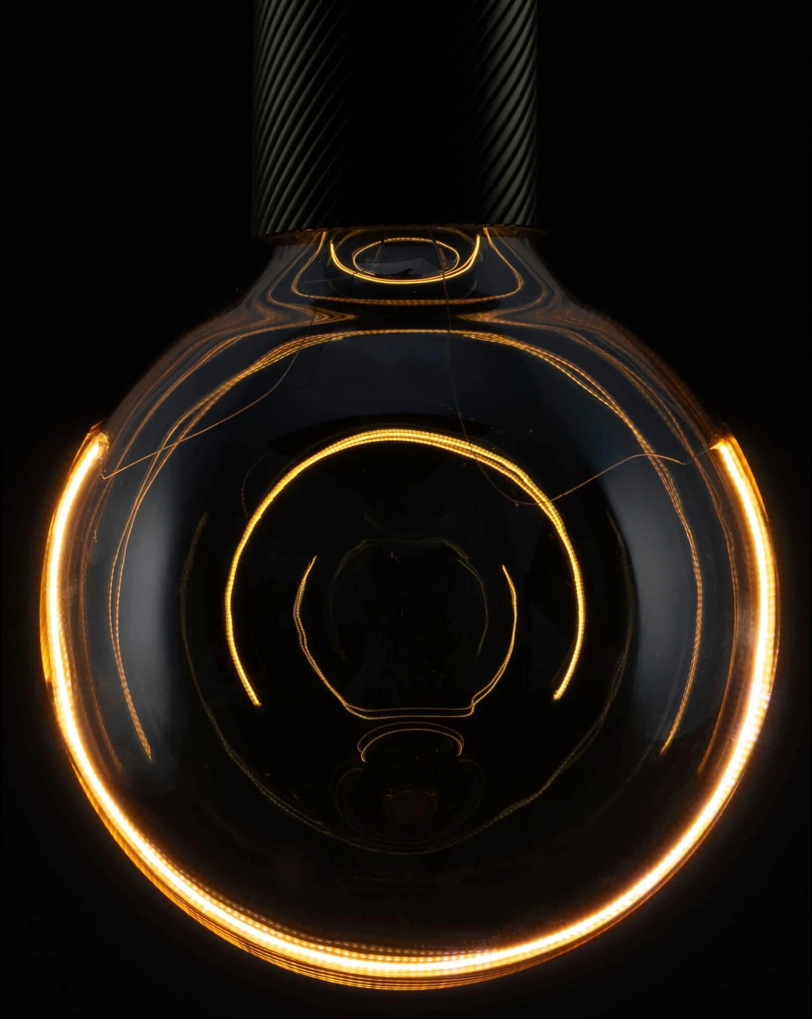 Segula LED Illusion G125 Crescent top E27 6W Rauchgrau