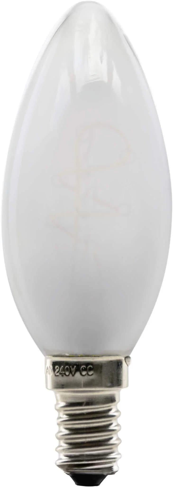 SEGULA LED-Filamentkerze matt E14 warmweiß dimmbar