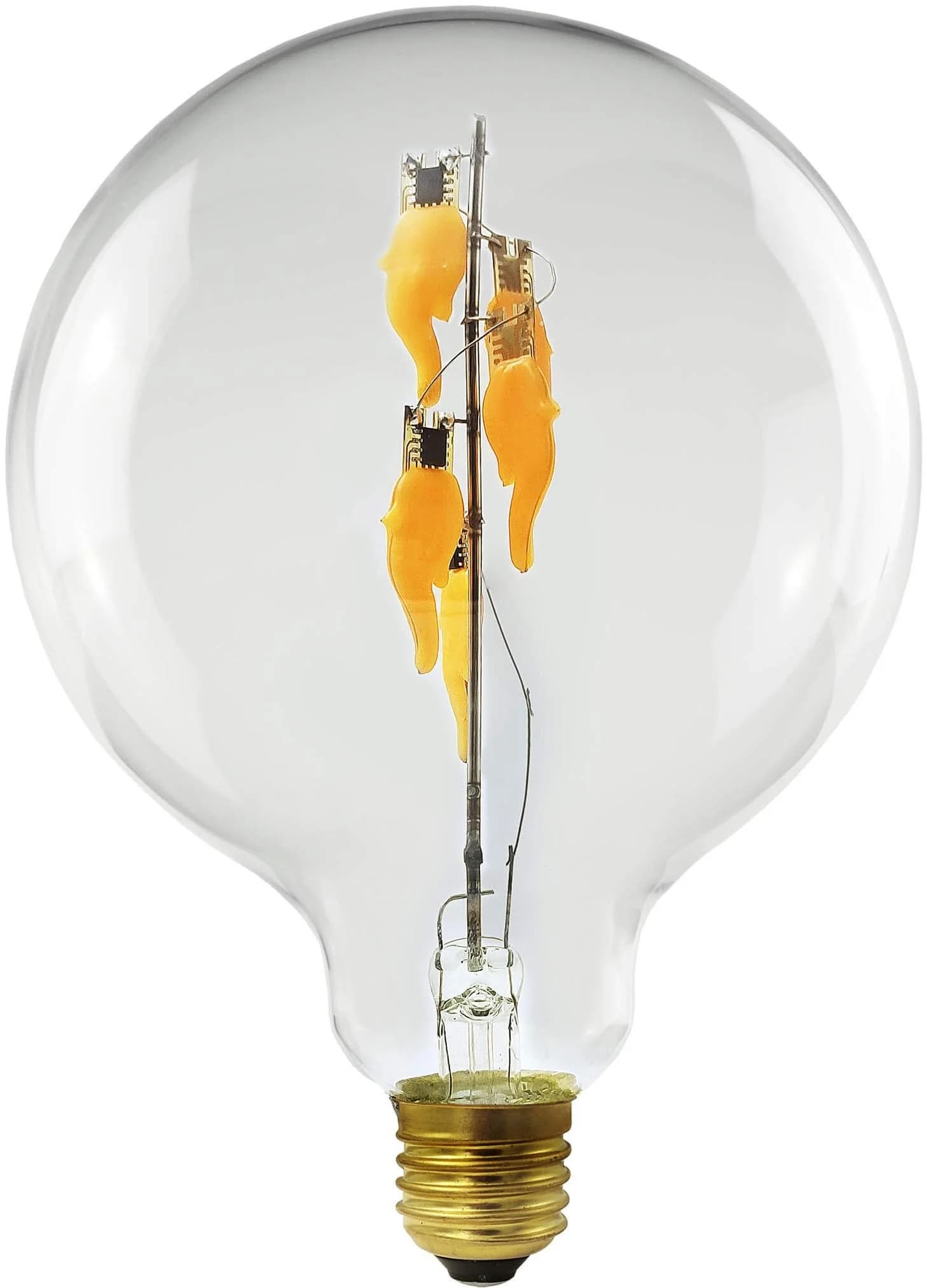 Segula LED Fire Flame Line E27 1W G125 klar hängend 1800K