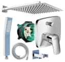 Hansgrohe Jowi Duscharmatur Set Unterputz Kopfbrause 300mm Chrom Bild 2