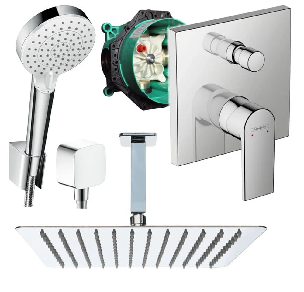 Hansgrohe Jowi Duscharmatur Vernis Shape Unterputz Duschsystem Edelstahl