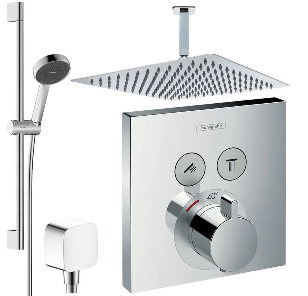 Hansgrohe ShowerSelect Thermostat Duschsystem mit Jowi Kopfbrause