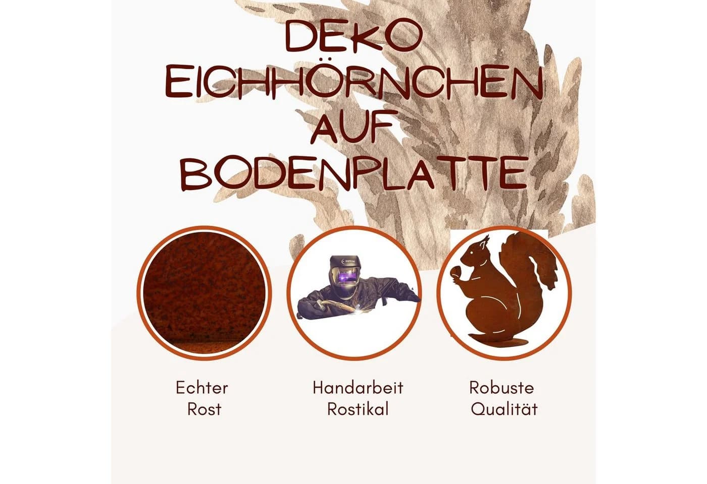 Rostikal Gartenfigur Eichhörnchen Rost Deko Metall - Bild 3