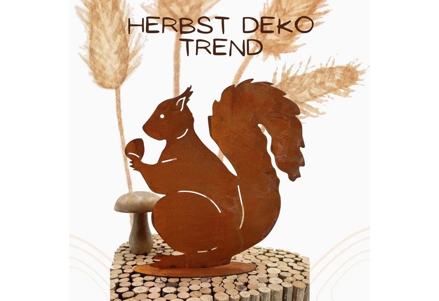 Rostikal Gartenfigur Eichhörnchen Rost Deko Metall - Bild 5