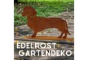 Rustikal Gartenfigur Dackel aus Metall Edelrost Bild 5