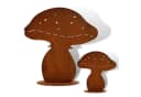 Rostikal Pilzfigur 2er-Set Edelrost Braun Garten Deko Bild 2