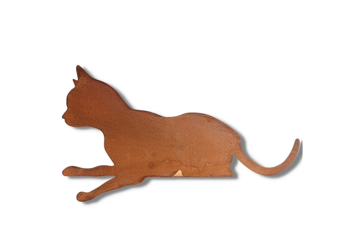 Rostikal Kantenhocker Katze Dekofigur Wohnzimmer Gartendeko - Bild 2