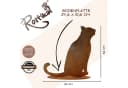 Rostikal Gartenfigur Katze Edelrost-Patina Metall-Deko wetterfest Bild 1