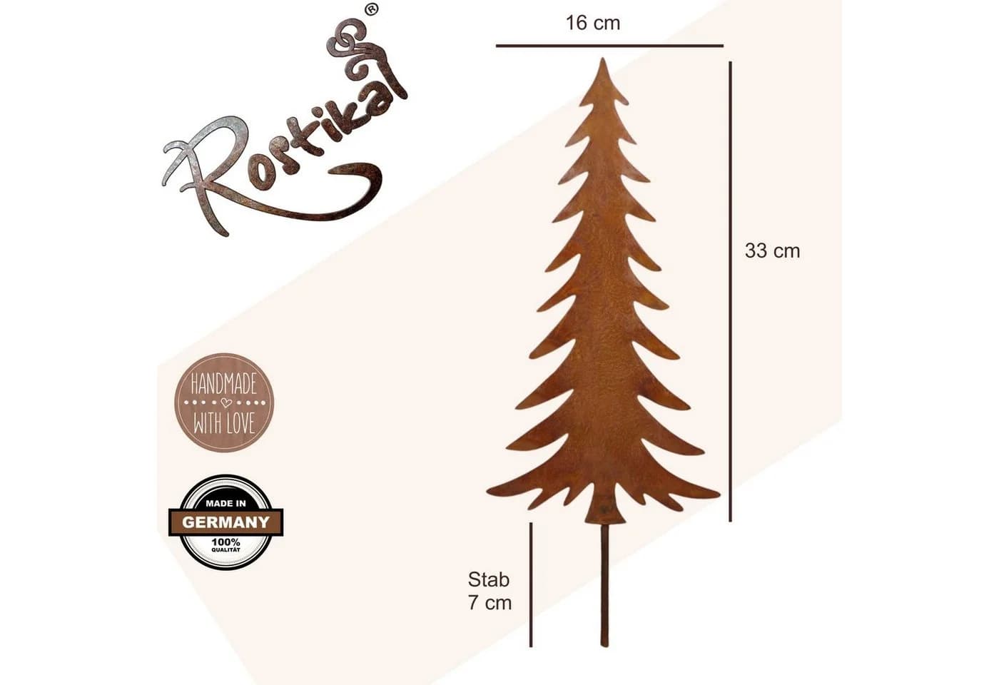 Rostikal Weihnachtsbaum Deko Metall Echter Rost Vintage