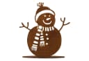 Rostikal Schneemann Metall Winterdeko Edelrost Design Handmade Bild 2