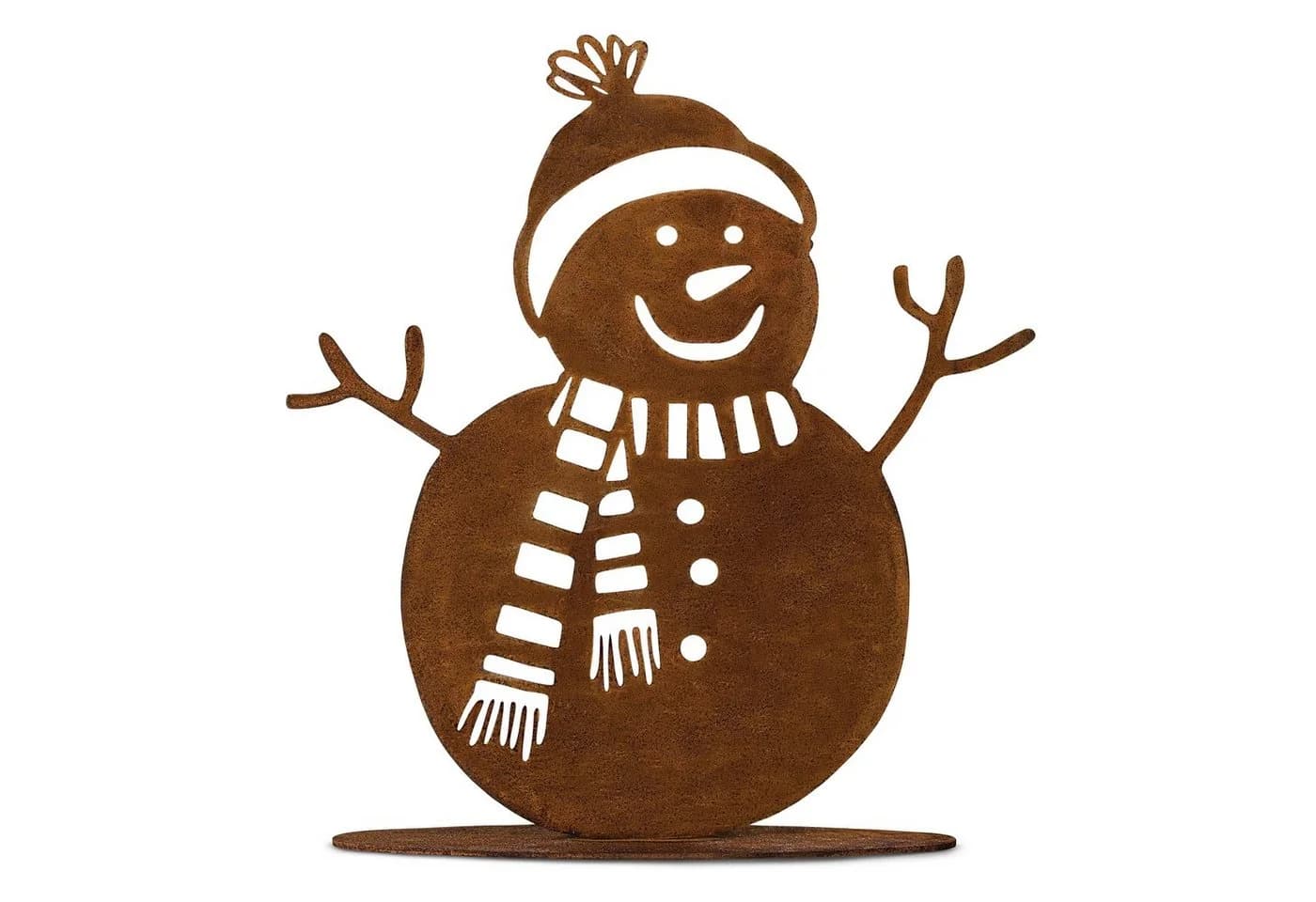 Rostikal Schneemann Metall Winterdeko Edelrost Design Handmade - Bild 2