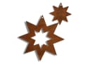 Edelrost Weihnachtsstern Hängedeko oder Gartenstecker Bild 2