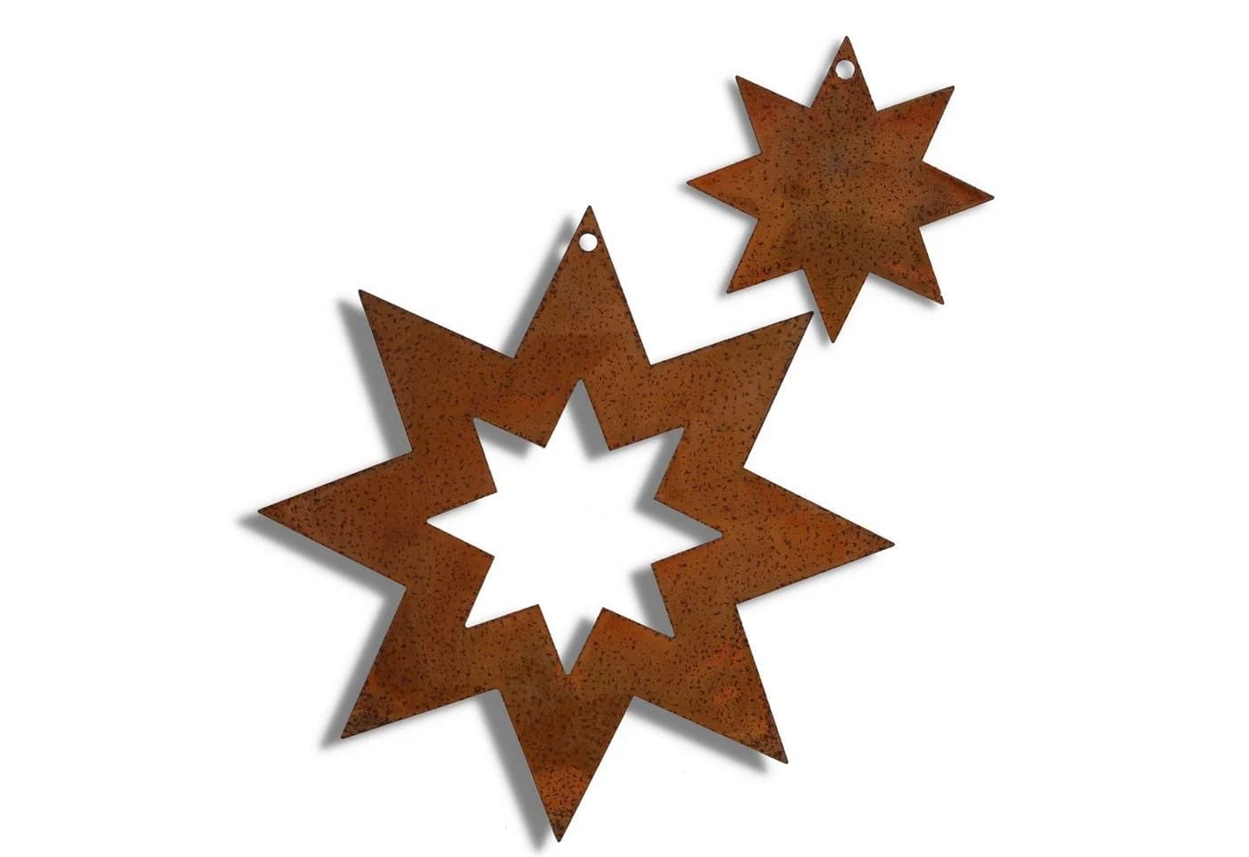 Edelrost Weihnachtsstern Hängedeko oder Gartenstecker - Bild 2