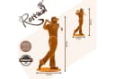 Rostikal Gartenfigur Golfspieler Metall Deko Bild 1