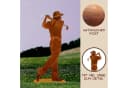 Rostikal Gartenfigur Golfspieler Metall Deko Bild 3