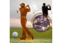 Rostikal Gartenfigur Golfspieler Metall Deko Bild 4