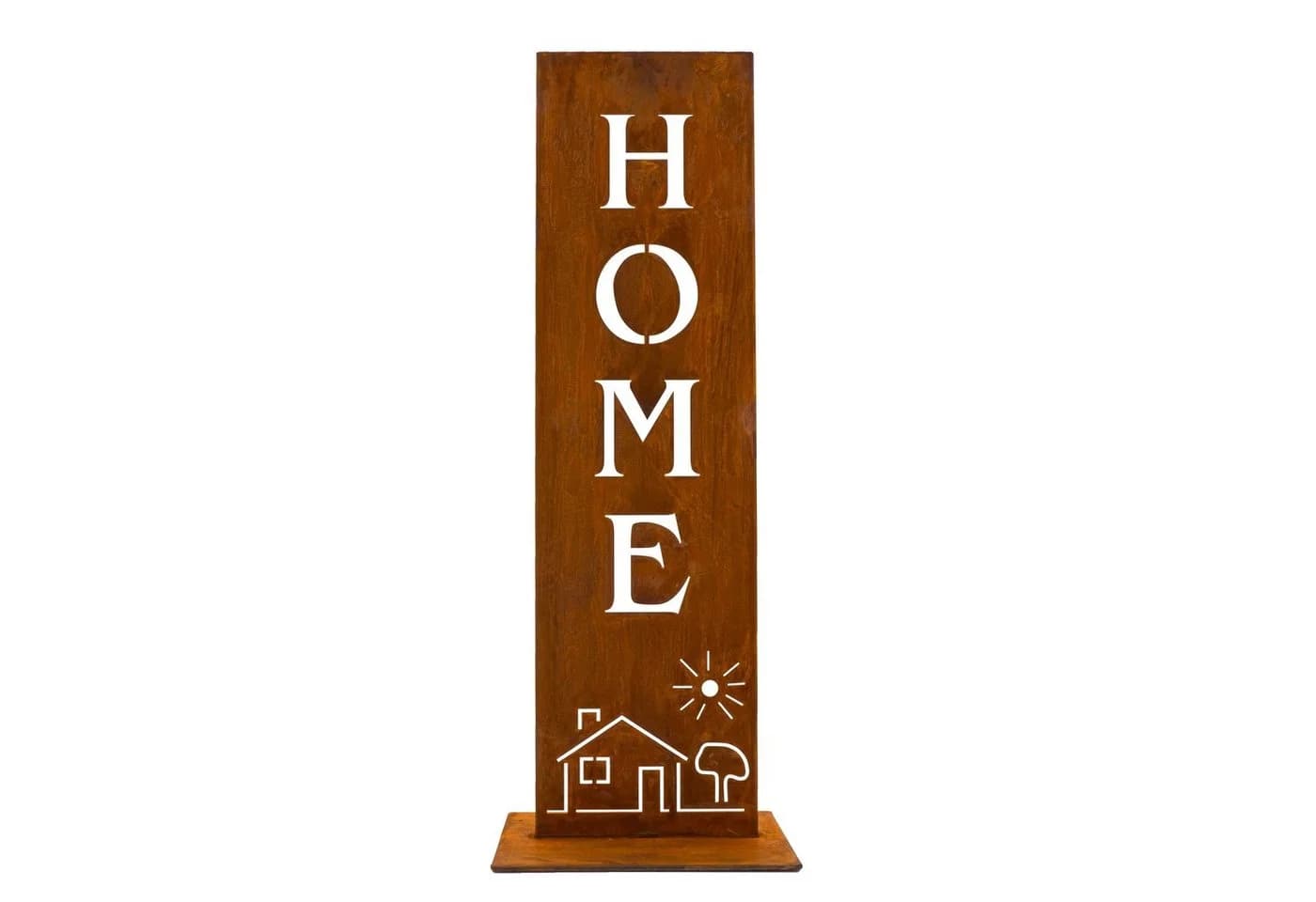 Rostikal Gartenfigur Home Metall Deko Schild Echter Rost - Bild 2