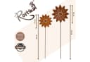 Rostikal Gartenstecker Blumen Edelrost Metall Deko Bild 1