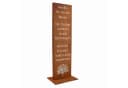 Rostikal Gartenschild Familie Edelrost 100/55 cm – Bodenplatte/Stecker Bild 2