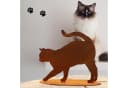 Rustikale Gartenfigur Katze aus Cortenstahl Wetterschutz Bild 4