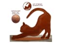 Rostikal Gartenfigur Katze 23×30 cm – Gartenfigur aus Cortenstahl, wetterfest & handgemacht Bild 3