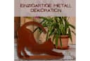 Rostikal Gartenfigur Katze 23×30 cm – Gartenfigur aus Cortenstahl, wetterfest & handgemacht Bild 5