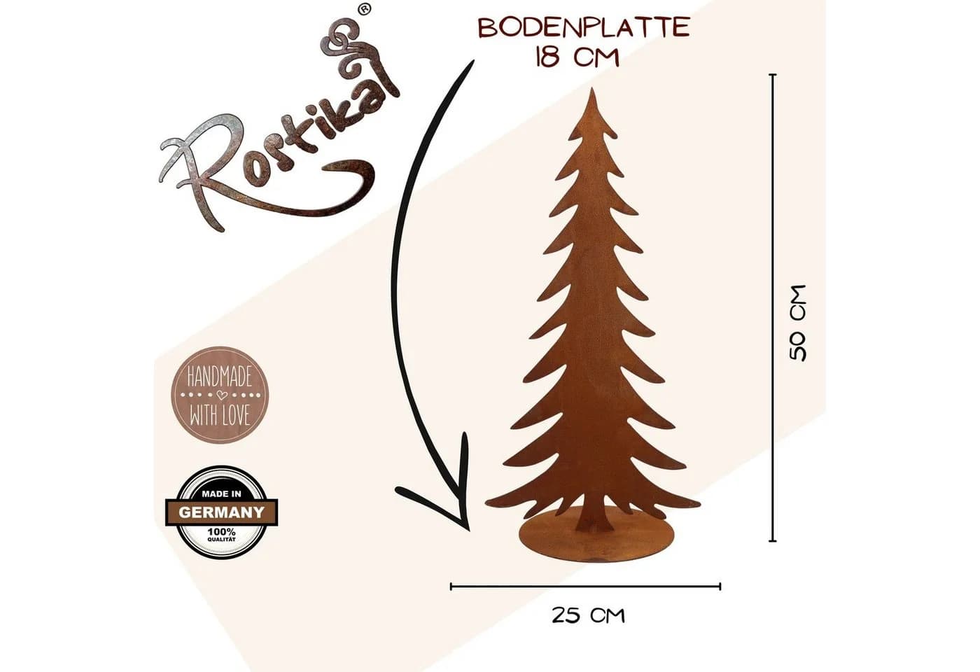 Rostikal Weihnachtsdeko Metall Tannenbaum Edelrost