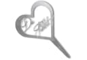 Rostikal Grabschmuck Herz Metallschild mit Gravur Du Fehlst / Unvergessen Bild 2
