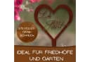 Rostikal Grabschmuck Herz Metallschild mit Gravur Du Fehlst / Unvergessen Bild 5
